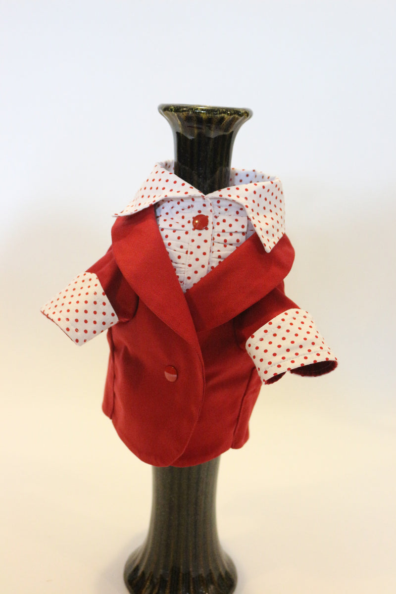 The Red Tuxedo - Red Polka Dot Shirt (The Leo) - Ruff Stitched