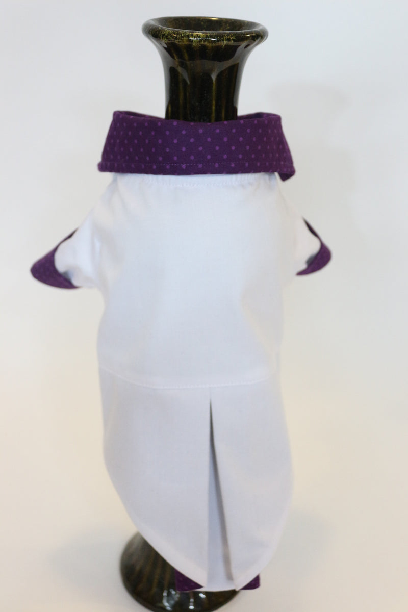 The White Ruxedo - Purple Dotted Shirt - Ruff Stitched