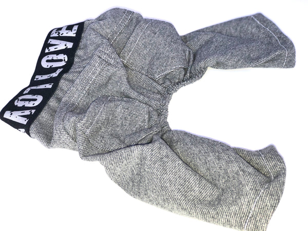 Grey Stretch Denim Pants - Ruff Stitched