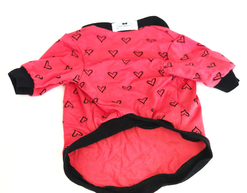 T-Shirt - Bamboo Pink Hearts - Ruff Stitched