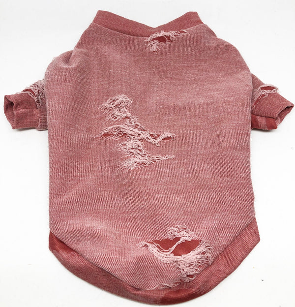 Distressed T-Shirt - Blush Pink - Ruff Stitched